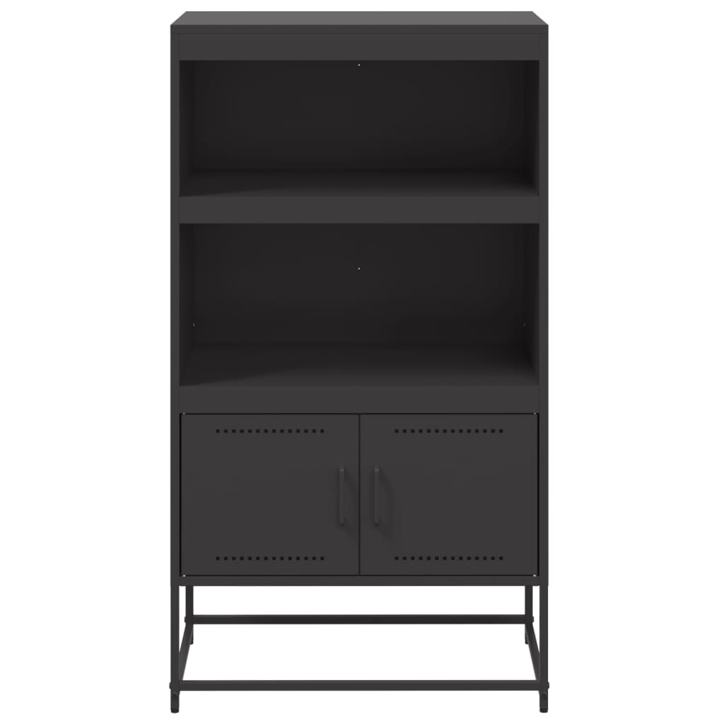 vidaXL Dulap înalt, negru, 68,5x38,5x123,5 cm, oțel