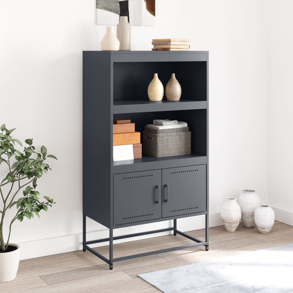 vidaXL Dulap înalt, antracit, 68,5x38,5x123,5 cm, oțel vidaXL Dulap înalt, antracit, 68,5x38,5x123,5 cm, oțel