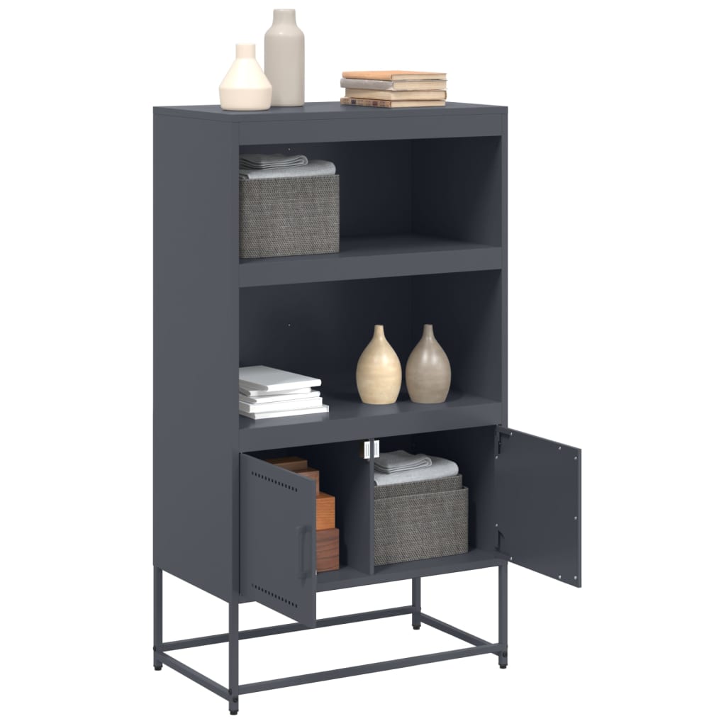 vidaXL Dulap înalt, antracit, 68,5x38,5x123,5 cm, oțel vidaXL Dulap înalt, antracit, 68,5x38,5x123,5 cm, oțel