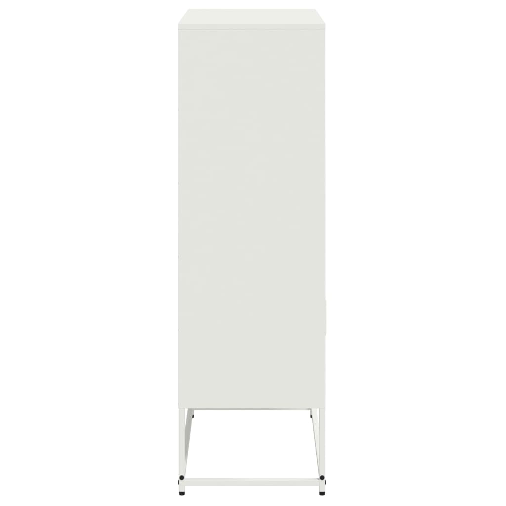 vidaXL Dulap înalt, alb, 68,5x38,5x123,5 cm, oțel