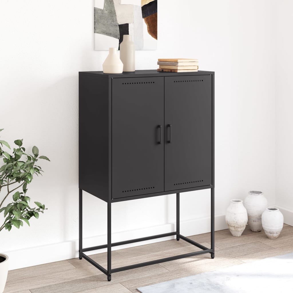 vidaXL Dulap înalt, negru, 68,5x38,5x107 cm, oțel