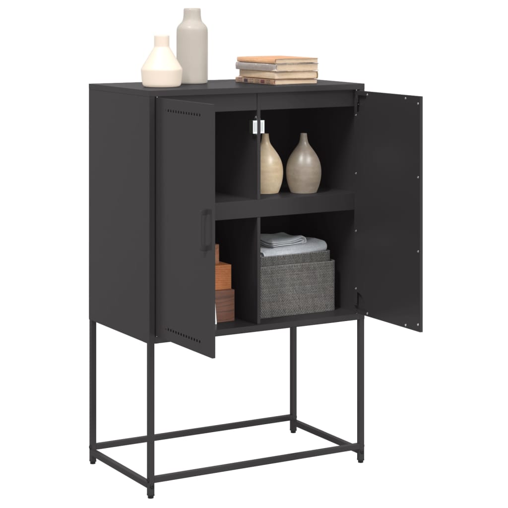 vidaXL Dulap înalt, negru, 68,5x38,5x107 cm, oțel