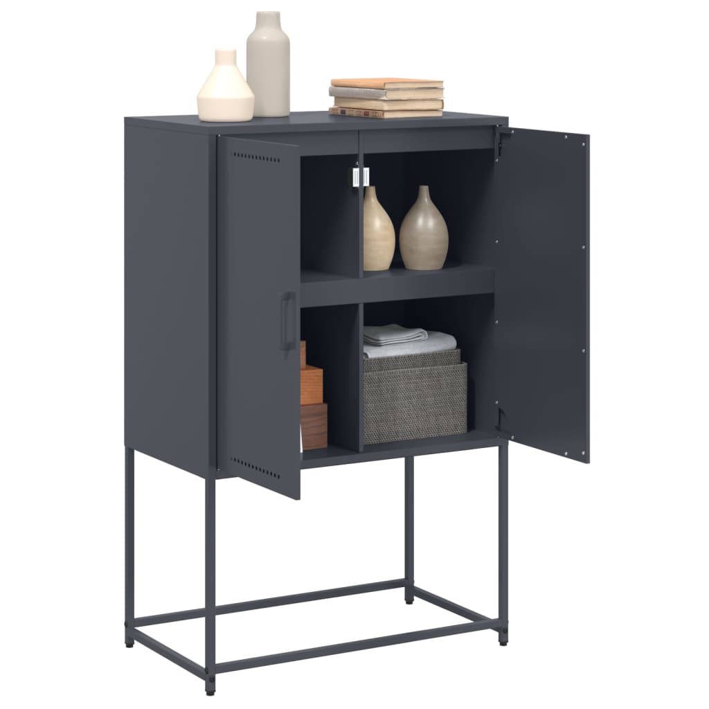 vidaXL Dulap înalt, antracit, 68,5x38,5x107 cm, oțel vidaXL Dulap înalt, antracit, 68,5x38,5x107 cm, oțel