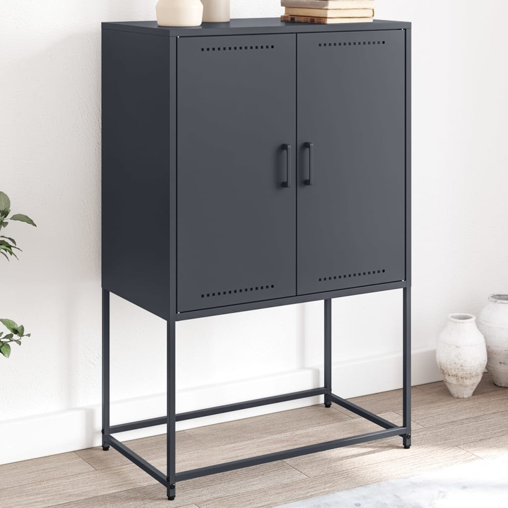 vidaXL Dulap înalt, antracit, 68,5x38,5x107 cm, oțel vidaXL Dulap înalt, antracit, 68,5x38,5x107 cm, oțel