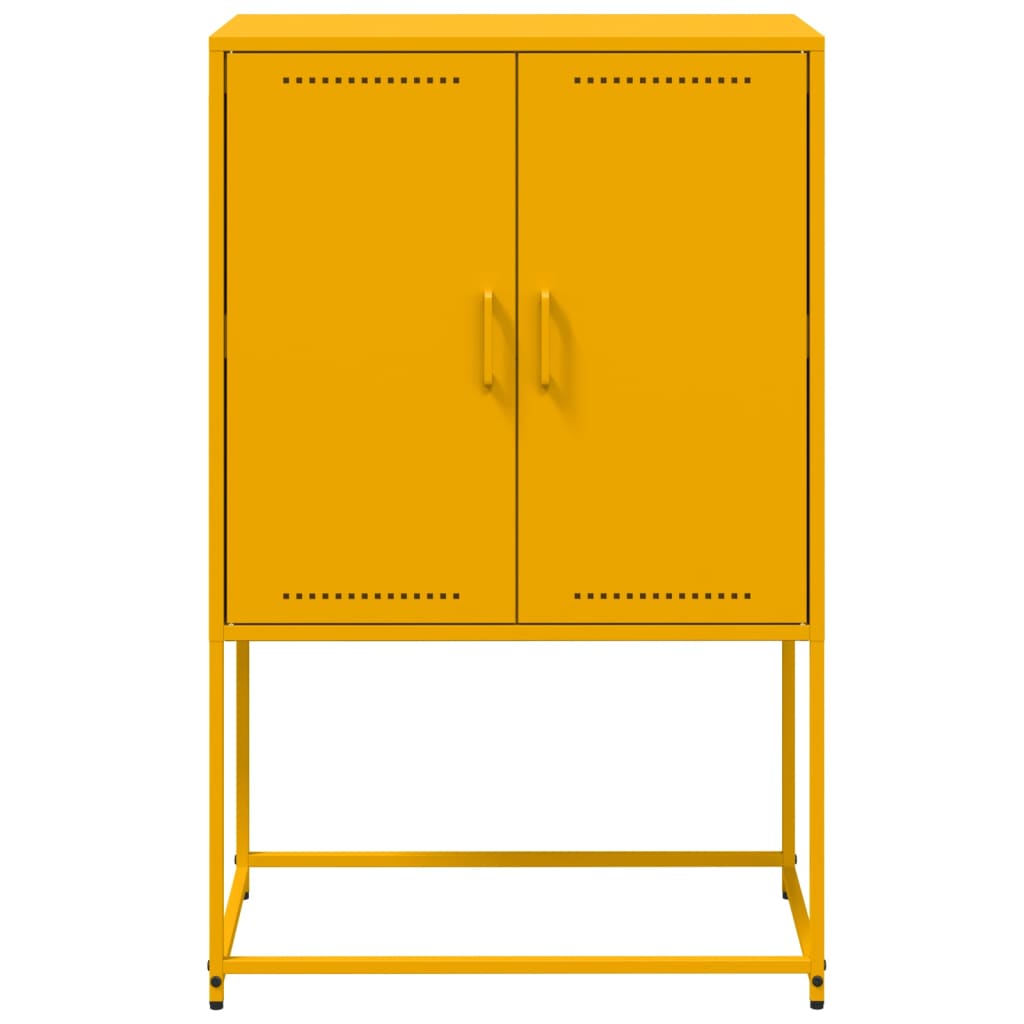 vidaXL Dulap înalt, galben muștar, 68,5x38,5x107 cm, oțel vidaXL Dulap înalt, galben muștar, 68,5x38,5x107 cm, oțel