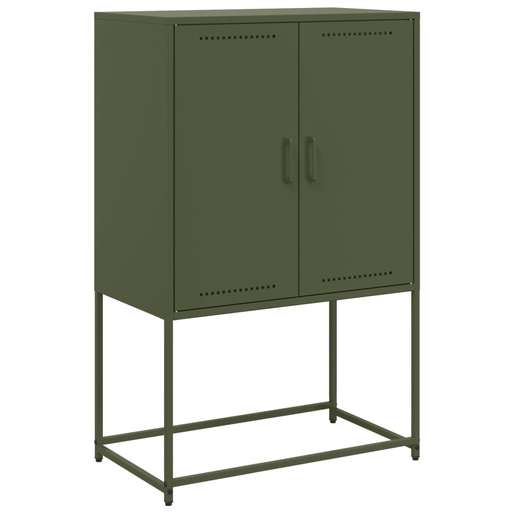 vidaXL Dulap înalt, verde măsliniu, 68,5x38,5x107 cm, oțel vidaXL Dulap înalt, verde măsliniu, 68,5x38,5x107 cm, oțel