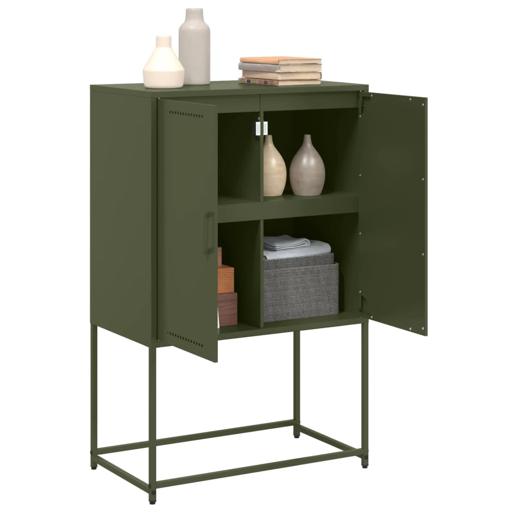 vidaXL Dulap înalt, verde măsliniu, 68,5x38,5x107 cm, oțel vidaXL Dulap înalt, verde măsliniu, 68,5x38,5x107 cm, oțel