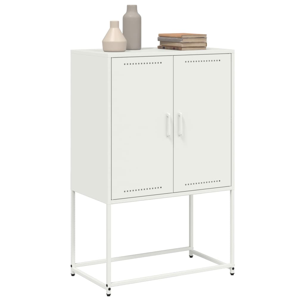 vidaXL Dulap înalt, alb, 68,5x38,5x107 cm, oțel