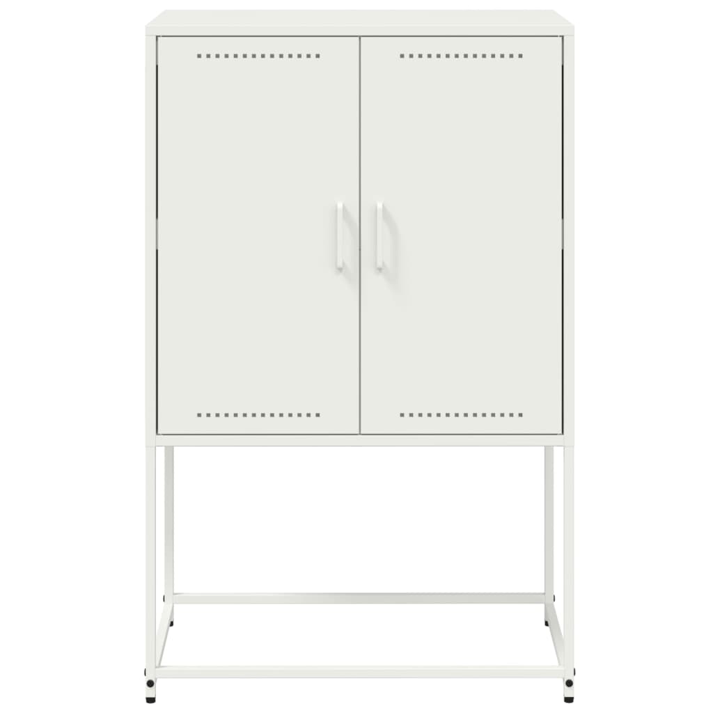 vidaXL Dulap înalt, alb, 68,5x38,5x107 cm, oțel