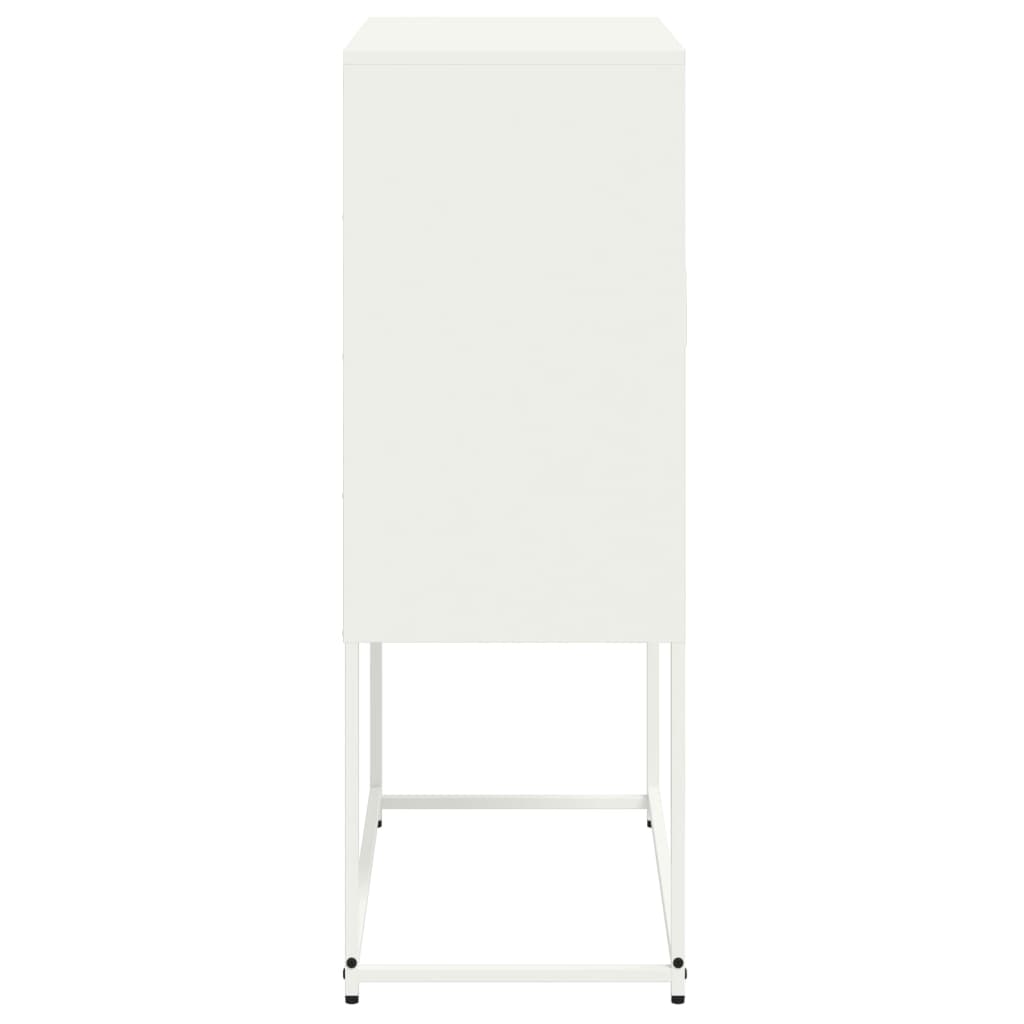 vidaXL Dulap înalt, alb, 68,5x38,5x107 cm, oțel