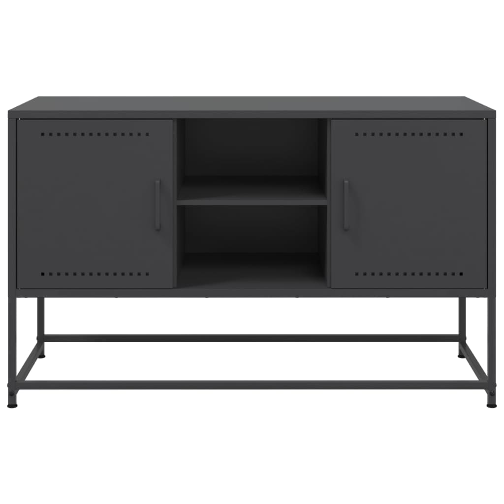 vidaXL Dulap TV, negru, 68,5x39x60,5 cm, oțel vidaXL Dulap TV, negru, 68,5x39x60,5 cm, oțel