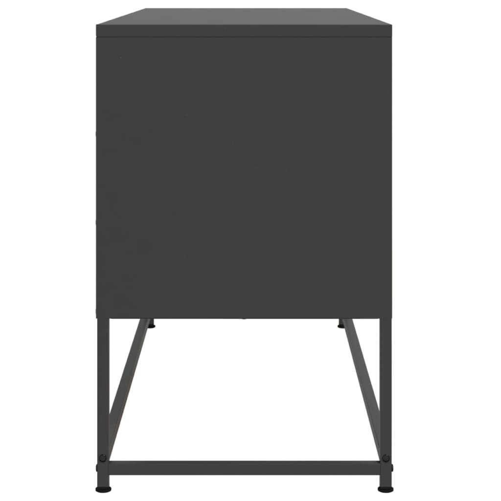 vidaXL Dulap TV, negru, 68,5x39x60,5 cm, oțel vidaXL Dulap TV, negru, 68,5x39x60,5 cm, oțel