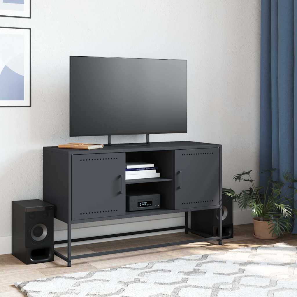 vidaXL Dulap TV, antracit, 100,5x39x60,5 cm, oțel