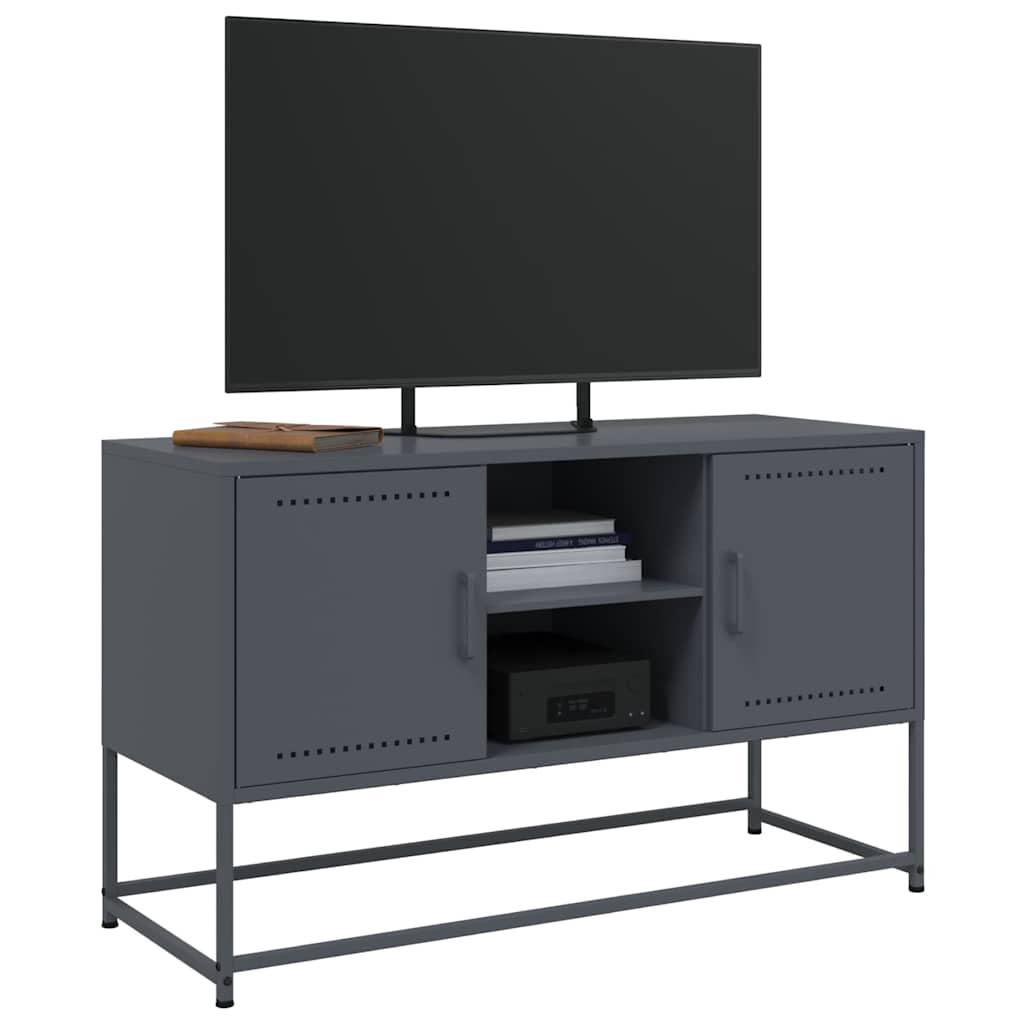 vidaXL Dulap TV, antracit, 100,5x39x60,5 cm, oțel
