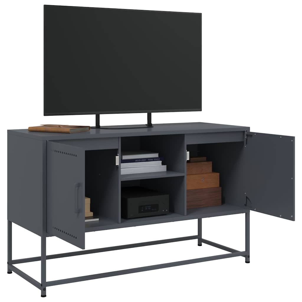 vidaXL Dulap TV, antracit, 100,5x39x60,5 cm, oțel