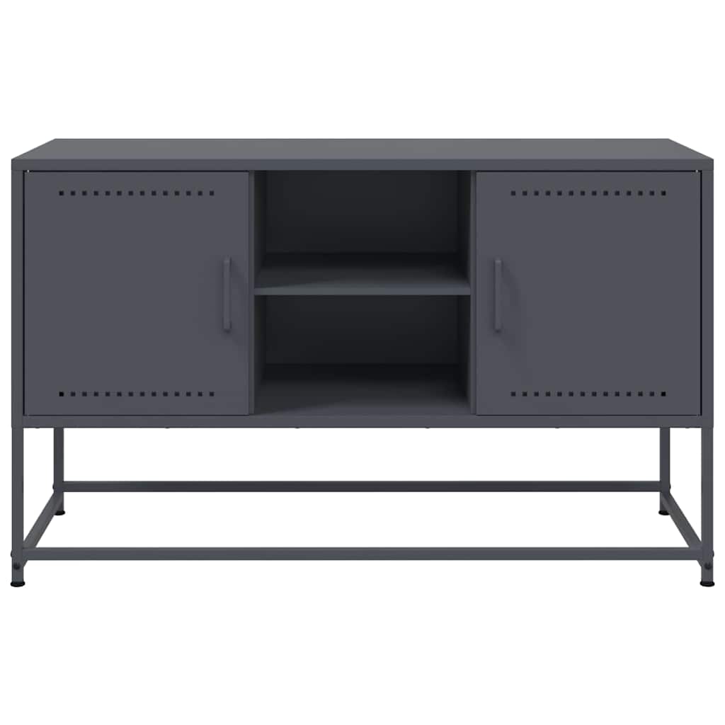vidaXL Dulap TV, antracit, 100,5x39x60,5 cm, oțel