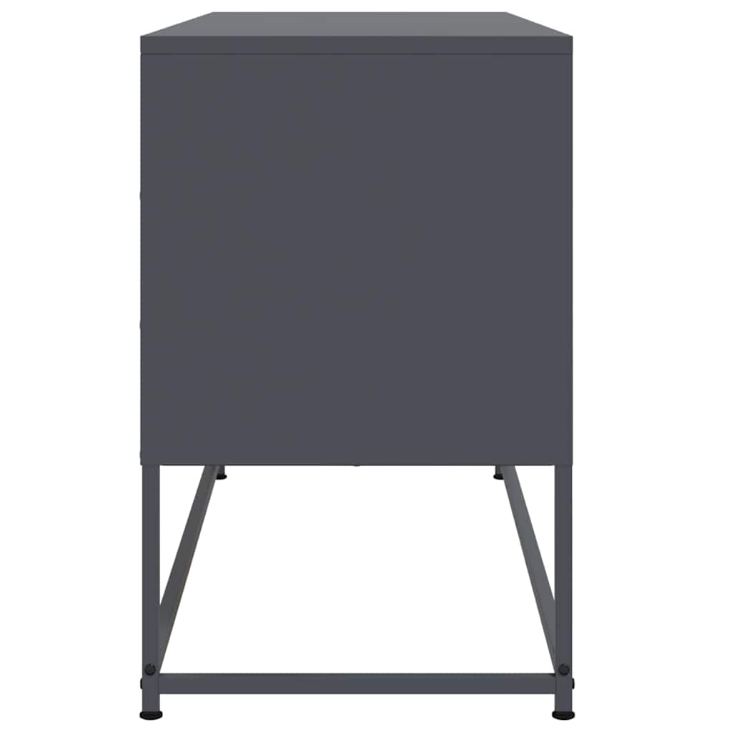 vidaXL Dulap TV, antracit, 100,5x39x60,5 cm, oțel