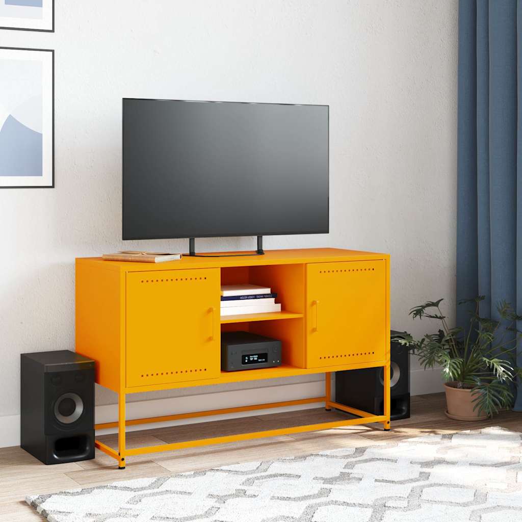 vidaXL Dulap TV, galben muștar, 100,5x39x60,5 cm, oțel