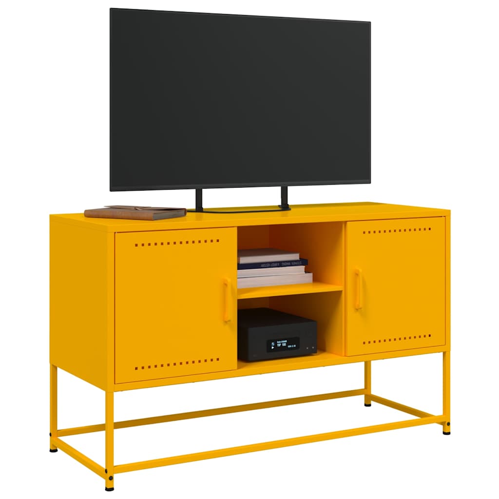 vidaXL Dulap TV, galben muștar, 100,5x39x60,5 cm, oțel