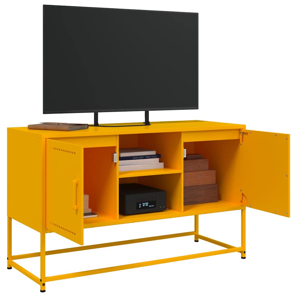 vidaXL Dulap TV, galben muștar, 100,5x39x60,5 cm, oțel