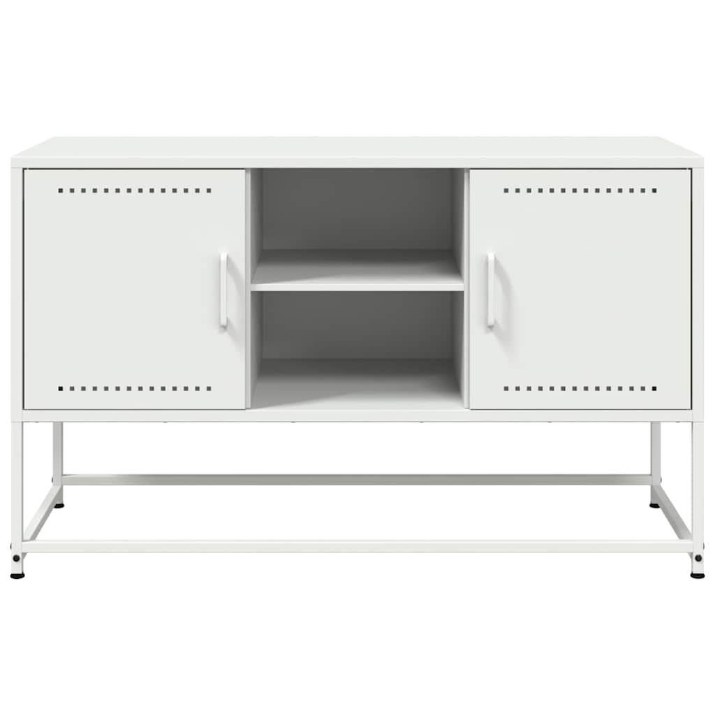 vidaXL Dulap TV, alb, 100,5x39x60,5 cm, oțel vidaXL Dulap TV, alb, 100,5x39x60,5 cm, oțel