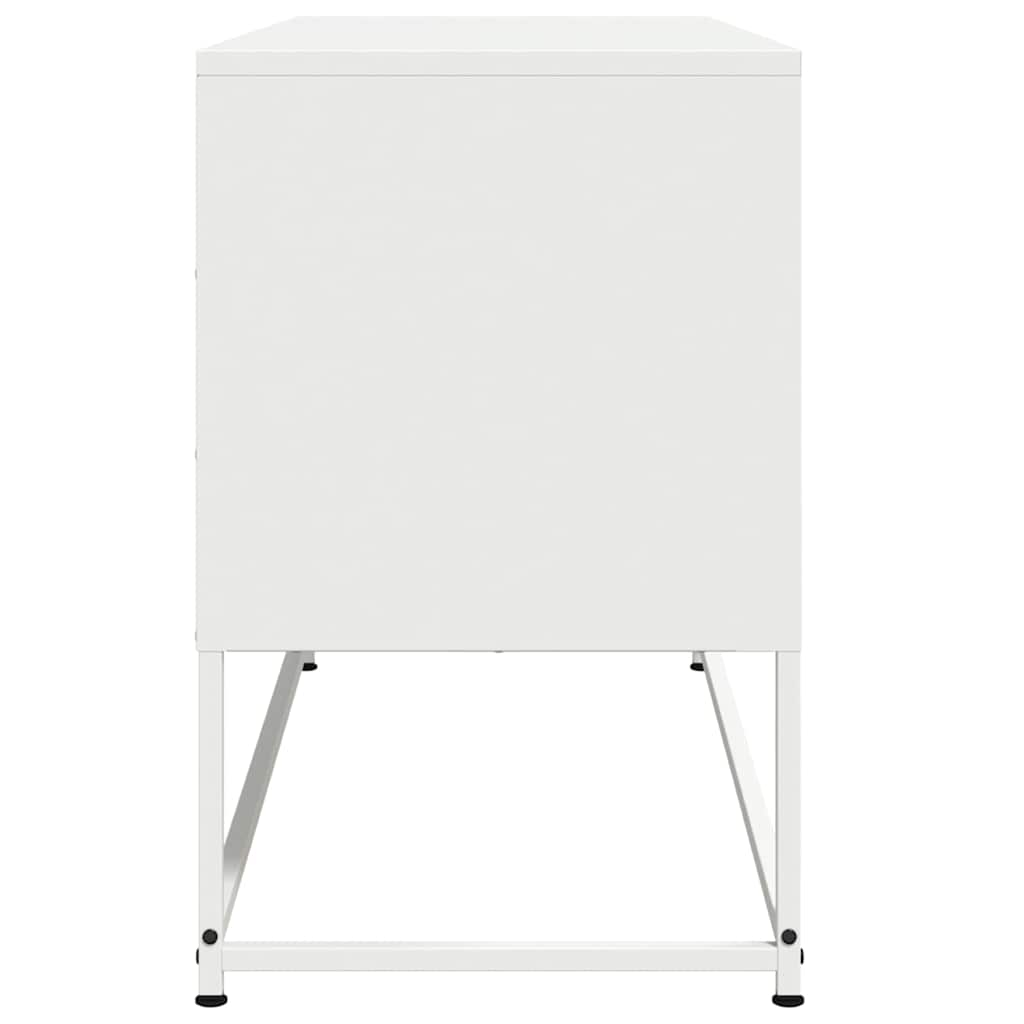vidaXL Dulap TV, alb, 100,5x39x60,5 cm, oțel vidaXL Dulap TV, alb, 100,5x39x60,5 cm, oțel