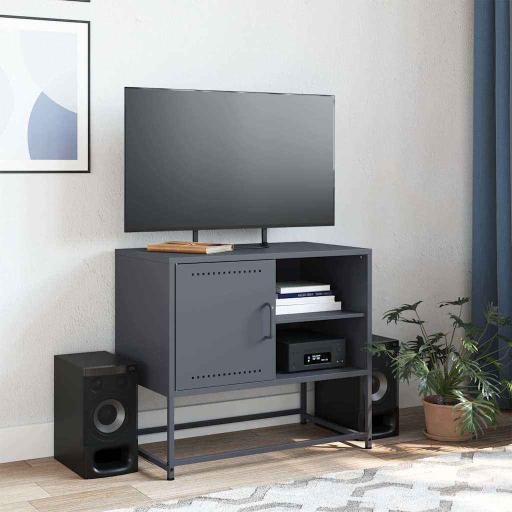 vidaXL Dulap TV, antracit, 68x39x60,5 cm, oțel