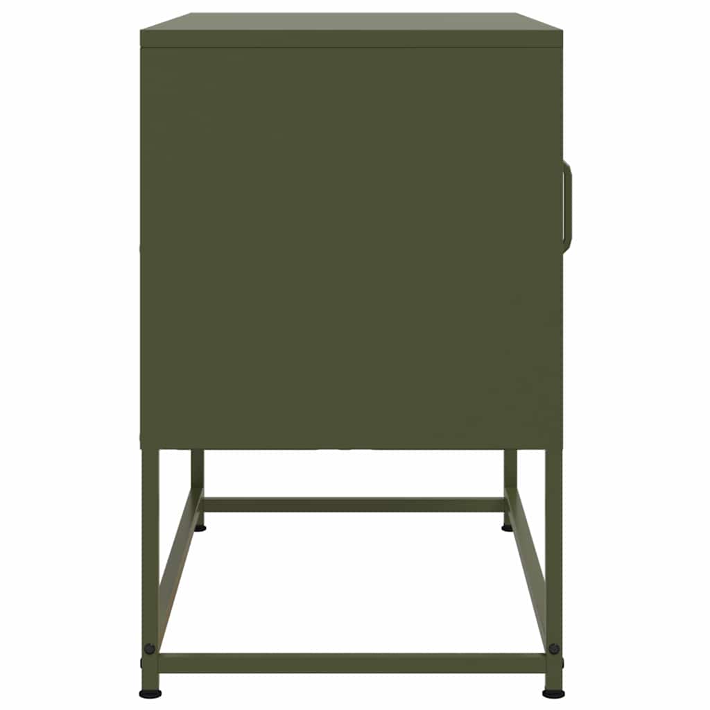 vidaXL Dulap TV, verde măsliniu, 68x39x60,5 cm, oțel vidaXL Dulap TV, verde măsliniu, 68x39x60,5 cm, oțel