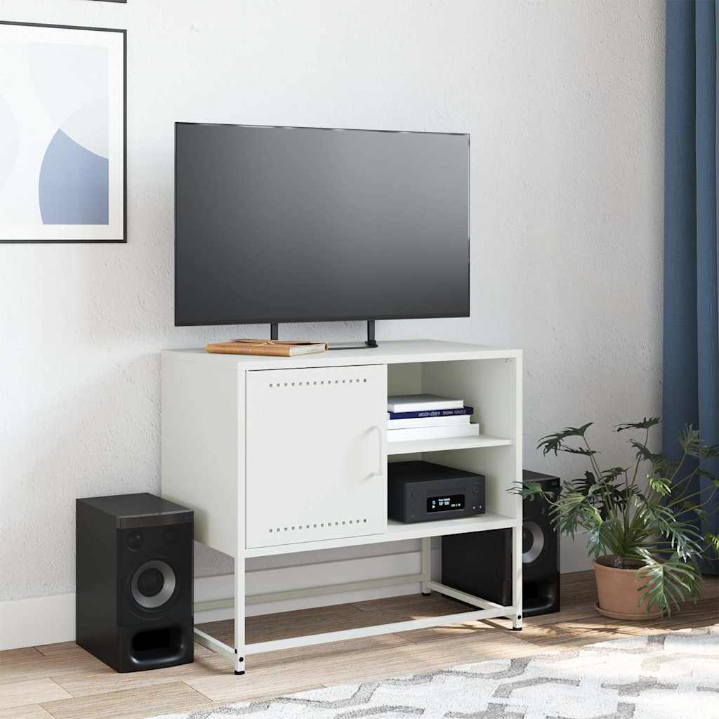 vidaXL Dulap TV, alb, 68x39x60,5 cm, oțel