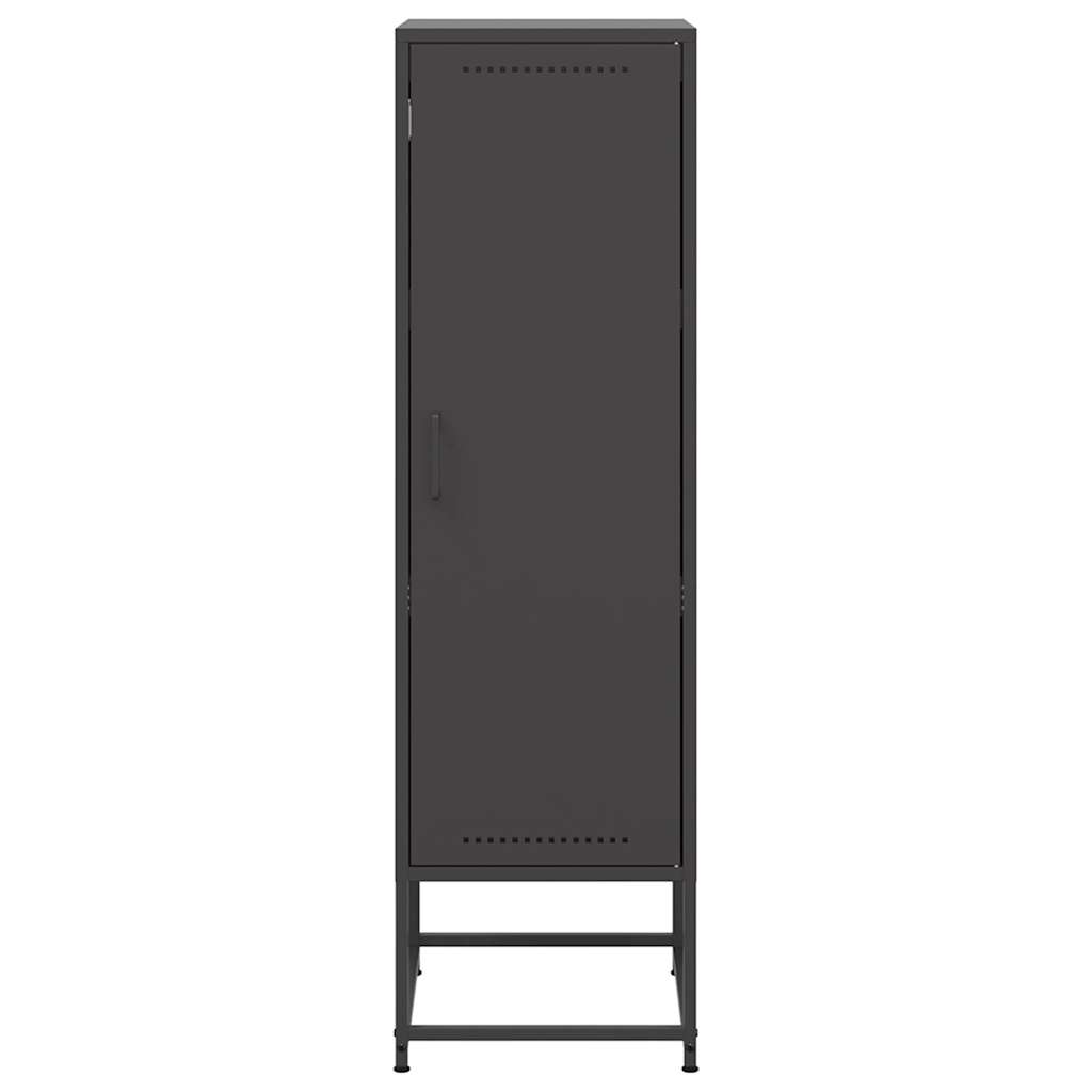 vidaXL Dulap înalt, negru, 36x39x123 cm, oțel