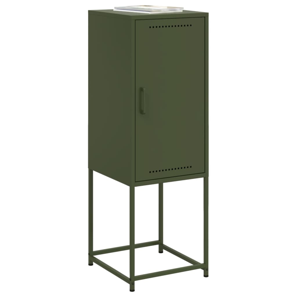 vidaXL Dulap înalt verde măslină 36x39x107 cm oțel vidaXL Dulap înalt verde măslină 36x39x107 cm oțel