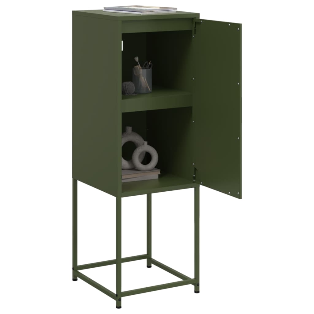 vidaXL Dulap înalt verde măslină 36x39x107 cm oțel vidaXL Dulap înalt verde măslină 36x39x107 cm oțel