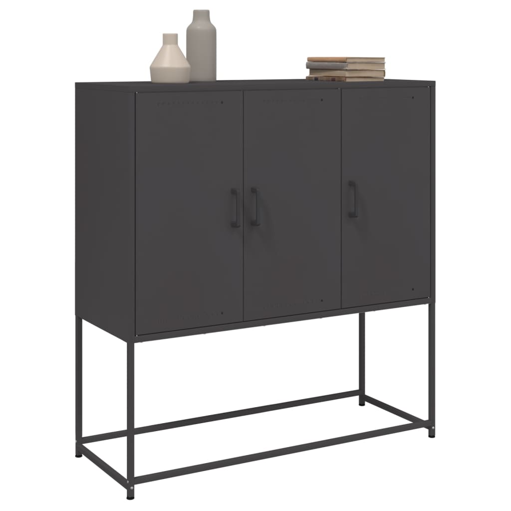 vidaXL Dulap înalt, negru, 100,5x39x107 cm, oțel
