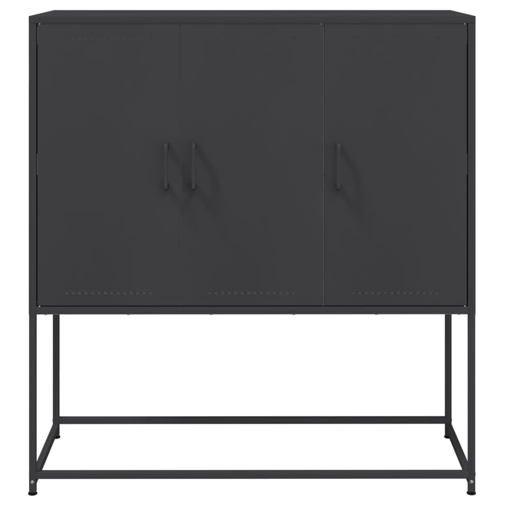vidaXL Dulap înalt, negru, 100,5x39x107 cm, oțel
