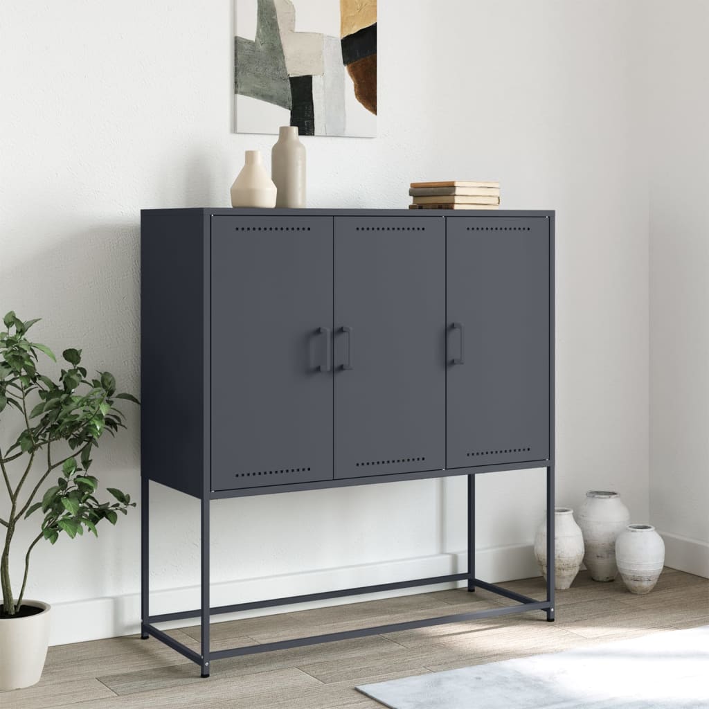 vidaXL Dulap înalt, antracit, 100,5x39x107 cm, oțel vidaXL Dulap înalt, antracit, 100,5x39x107 cm, oțel
