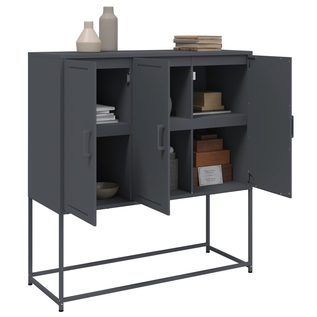 vidaXL Dulap înalt, antracit, 100,5x39x107 cm, oțel vidaXL Dulap înalt, antracit, 100,5x39x107 cm, oțel
