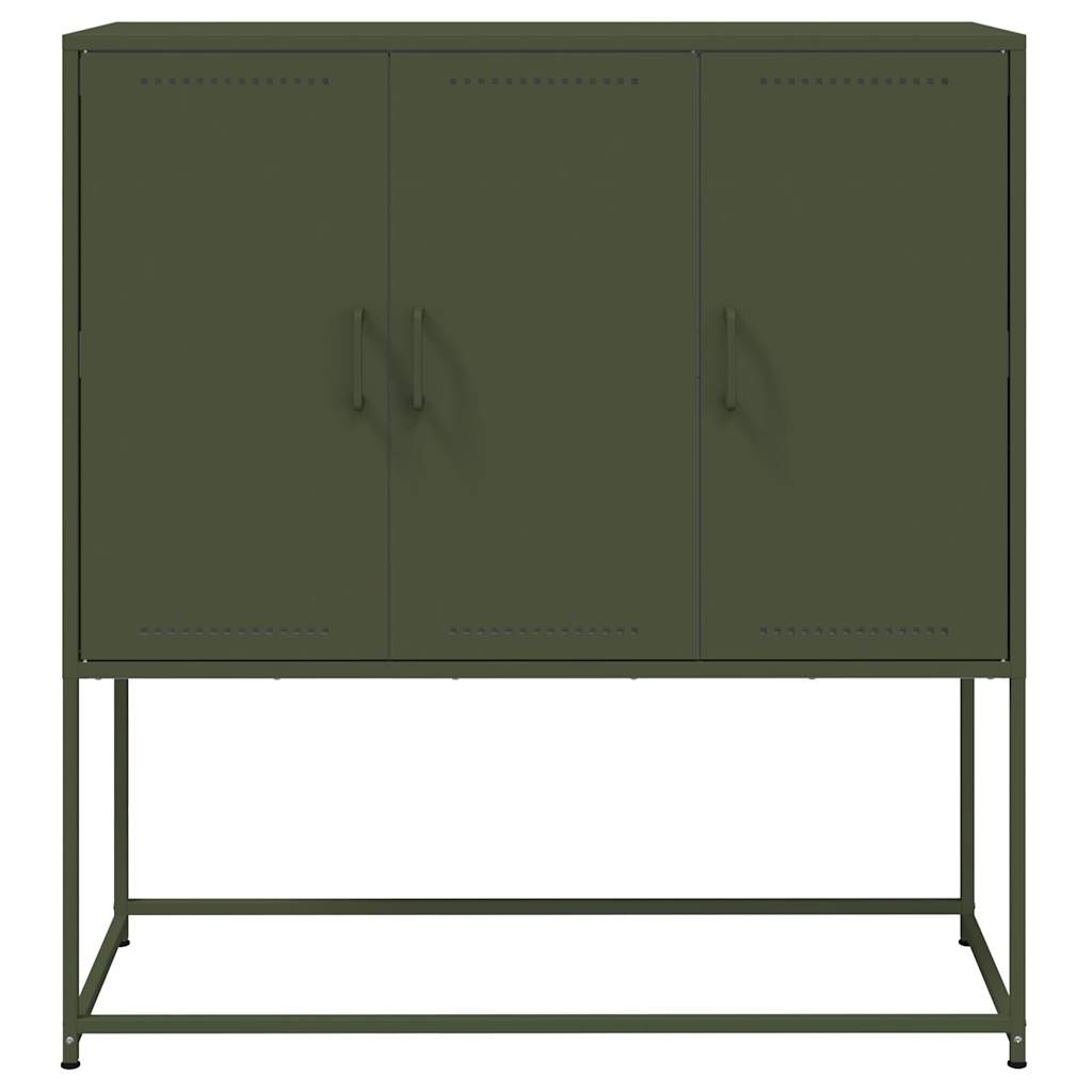 vidaXL Dulap înalt, verde măsliniu, 100,5x39x107 cm, oțel