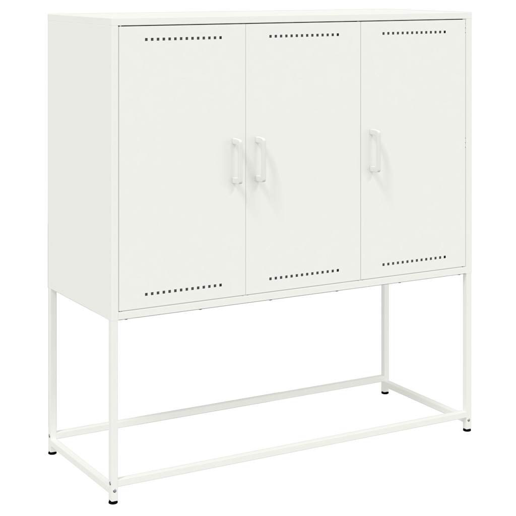 vidaXL Dulap înalt, alb, 100,5x39x107 cm, oțel vidaXL Dulap înalt, alb, 100,5x39x107 cm, oțel