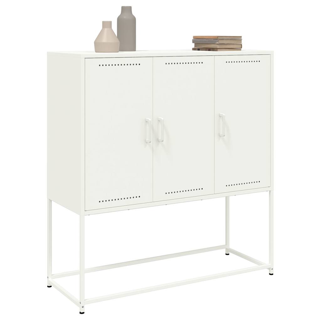 vidaXL Dulap înalt, alb, 100,5x39x107 cm, oțel vidaXL Dulap înalt, alb, 100,5x39x107 cm, oțel