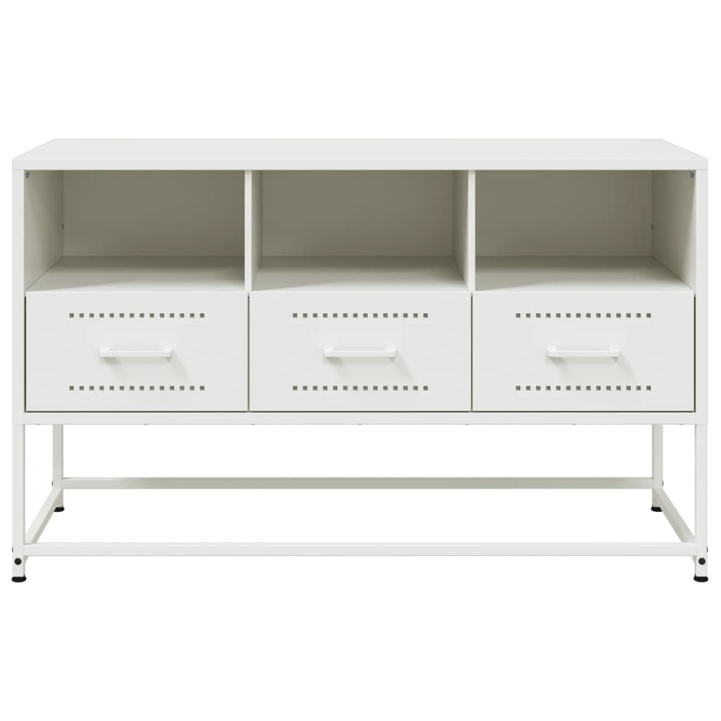 vidaXL Dulap TV, alb, 100,5x39x60,5 cm, oțel vidaXL Dulap TV, alb, 100,5x39x60,5 cm, oțel
