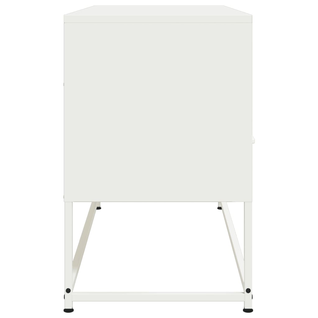 vidaXL Dulap TV, alb, 100,5x39x60,5 cm, oțel vidaXL Dulap TV, alb, 100,5x39x60,5 cm, oțel