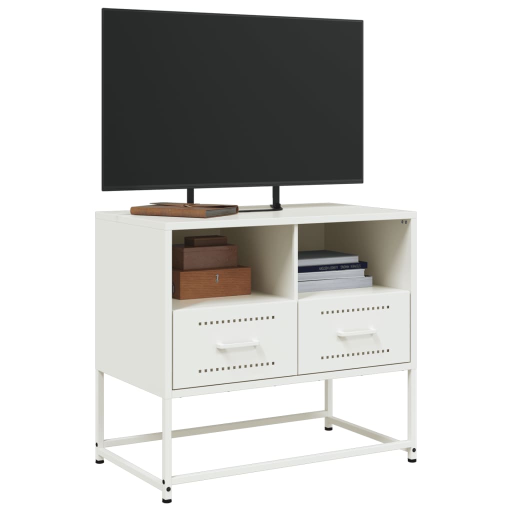 vidaXL Dulap TV, alb, 68x39x60,5 cm, oțel