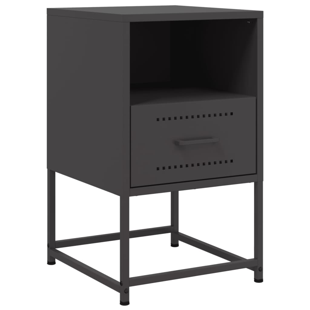 vidaXL Noptiere, 2 buc., negru, 36x39x60,5 cm, oțel vidaXL Noptiere, 2 buc., negru, 36x39x60,5 cm, oțel