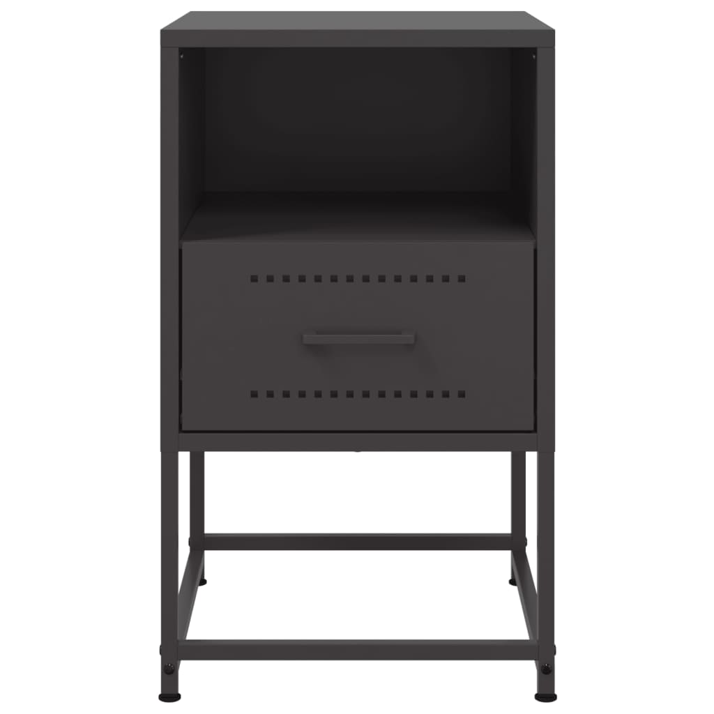 vidaXL Noptiere, 2 buc., negru, 36x39x60,5 cm, oțel vidaXL Noptiere, 2 buc., negru, 36x39x60,5 cm, oțel