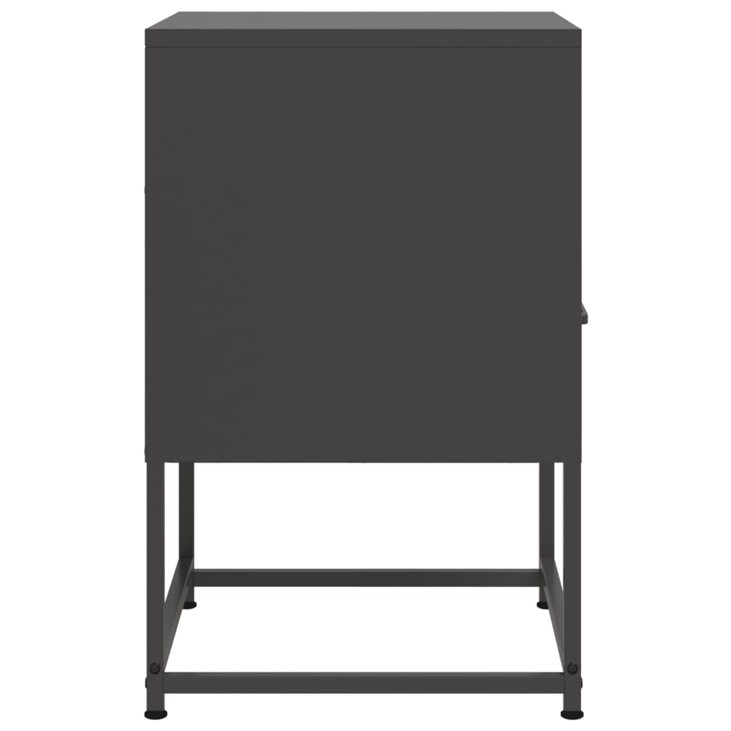 vidaXL Noptiere, 2 buc., negru, 36x39x60,5 cm, oțel vidaXL Noptiere, 2 buc., negru, 36x39x60,5 cm, oțel