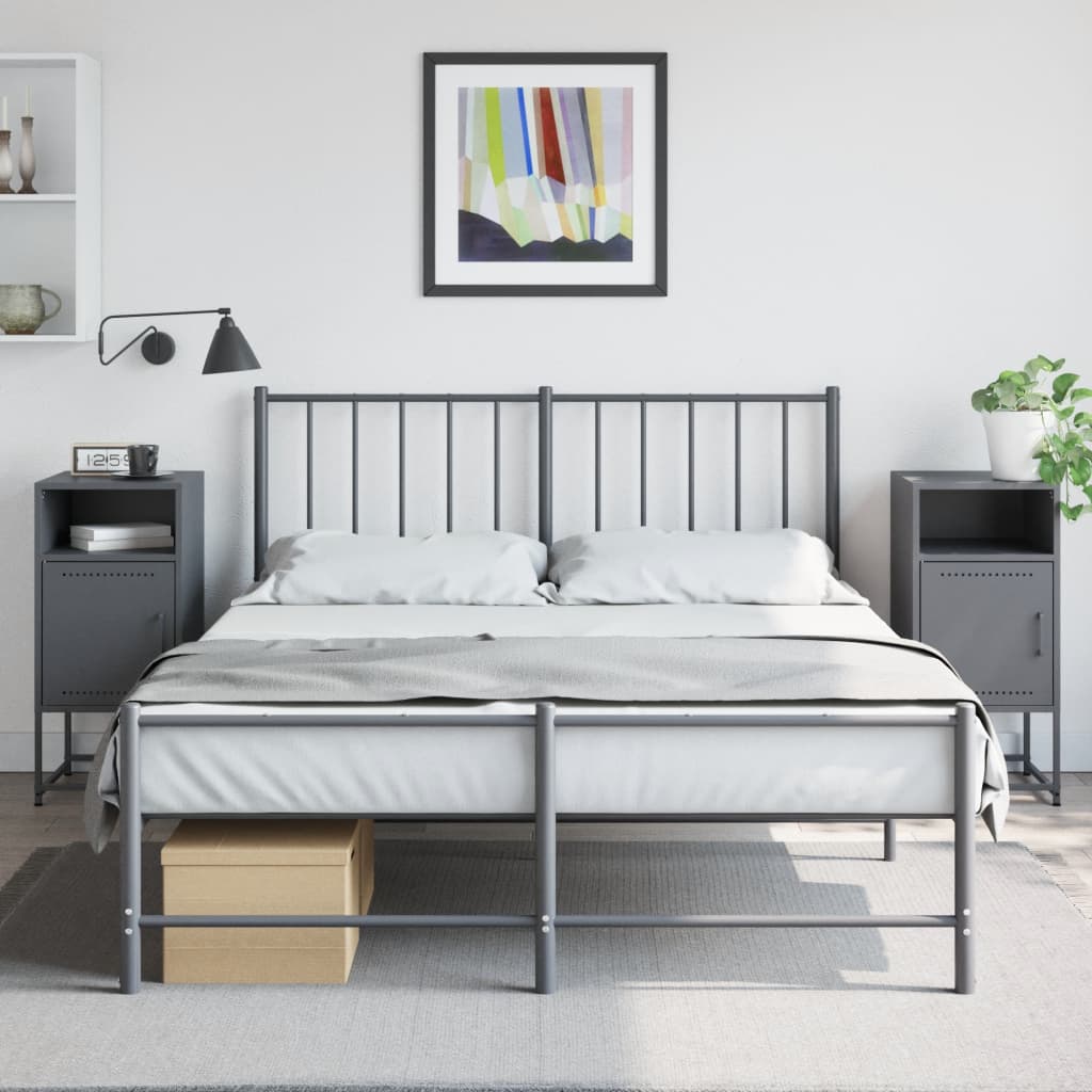 vidaXL Noptiere, 2 buc., antracit, 36x39x78 cm, oțel vidaXL Noptiere, 2 buc., antracit, 36x39x78 cm, oțel