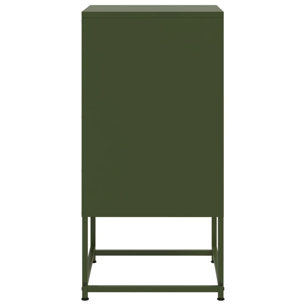 vidaXL Noptiere, 2 buc., verde olive, 36x39x78 cm, oțel vidaXL Noptiere, 2 buc., verde olive, 36x39x78 cm, oțel