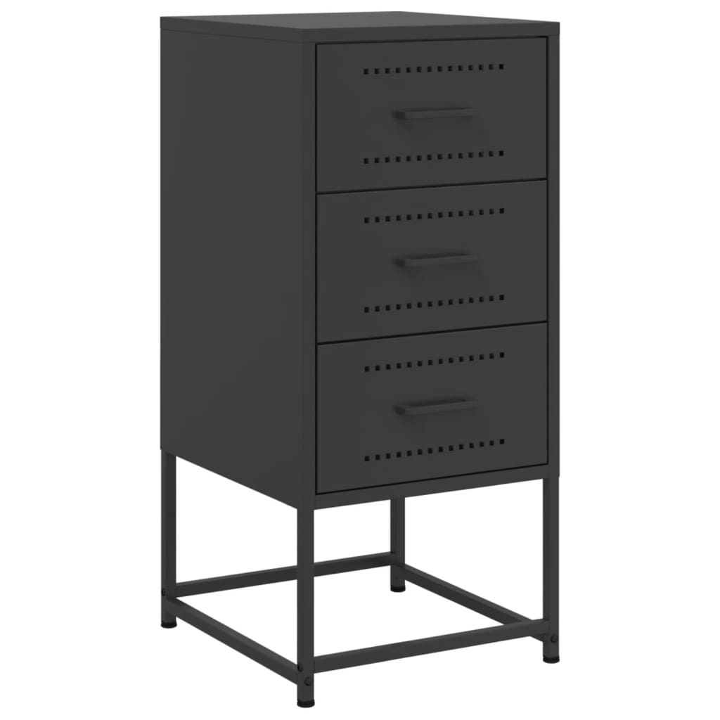vidaXL Noptiere, 2 buc., negru, 36x39x78 cm, oțel vidaXL Noptiere, 2 buc., negru, 36x39x78 cm, oțel