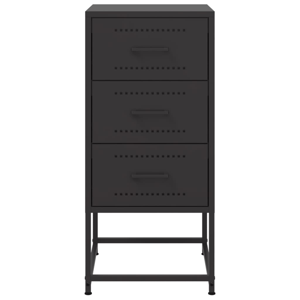 vidaXL Noptiere, 2 buc., negru, 36x39x78 cm, oțel vidaXL Noptiere, 2 buc., negru, 36x39x78 cm, oțel