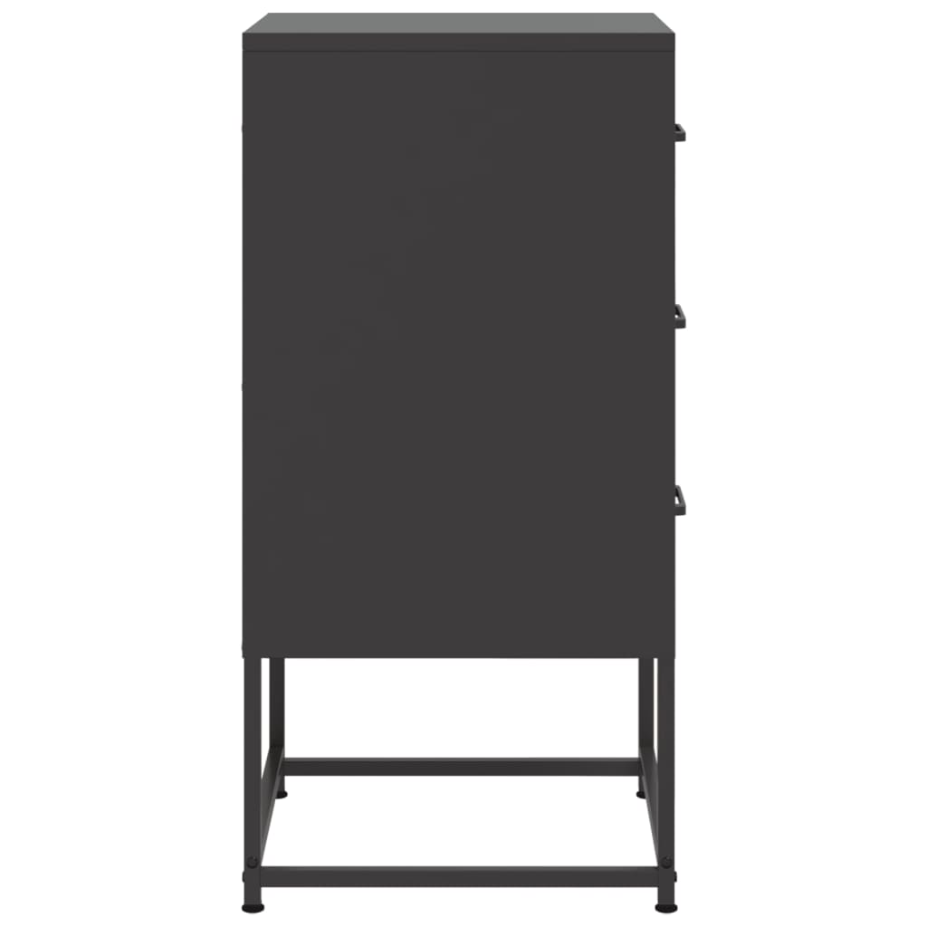 vidaXL Noptiere, 2 buc., negru, 36x39x78 cm, oțel vidaXL Noptiere, 2 buc., negru, 36x39x78 cm, oțel